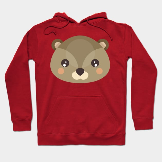 Cute Beaver for Kids Hoodie by vladocar